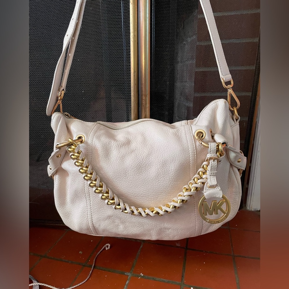 Micheal kors soft Leather cream Hobo